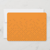 MODERN GAMING THANKS Bar Mitzvah navy blue orange Thank You Card (Back)