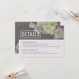 MODERN Garden Hellebore Details Enclosure Card
