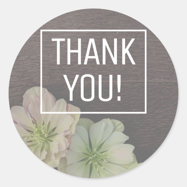 MODERN Garden Hellebore Favor Sticker (Front)