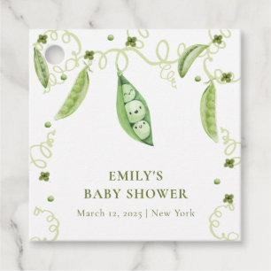 Modern Garden Sweet Pea In Pod Baby Shower  Favor Tags