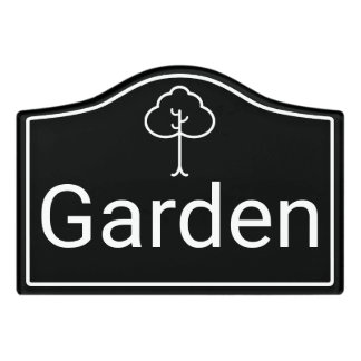 Modern Garden Vacation Rental Sign