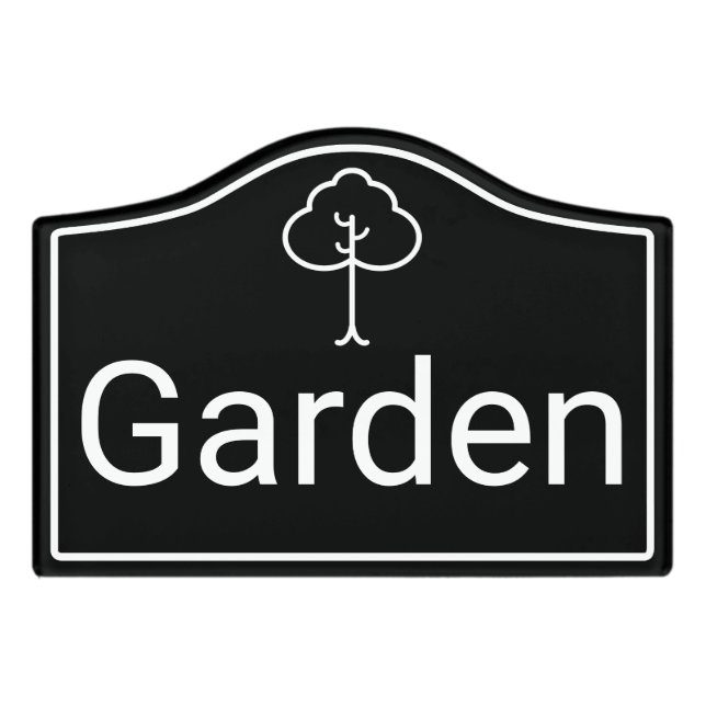 Modern Garden Vacation Rental Sign (Small Crest Front)