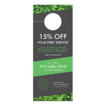 Modern Gardener Landscaping Shrub Logo Dark Gray Door Hanger Modern Gardener Landscaping Shrub Logo Dark Gray Door Hanger