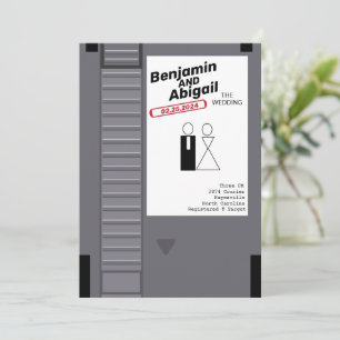 Modern Geek Nerd Gamer Vintage Retro Invitation