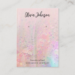 Modern Gem Marble Jewelry Earring Display Business Card