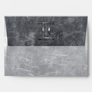 Modern Gemini Zodiac Sign Grunge Distressed Style Envelope