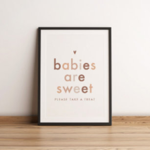 Modern Gender Neutral Babies are Sweet Table Poster