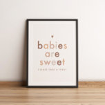 Modern Gender Neutral Babies Are Sweet Table Poster at Zazzle
