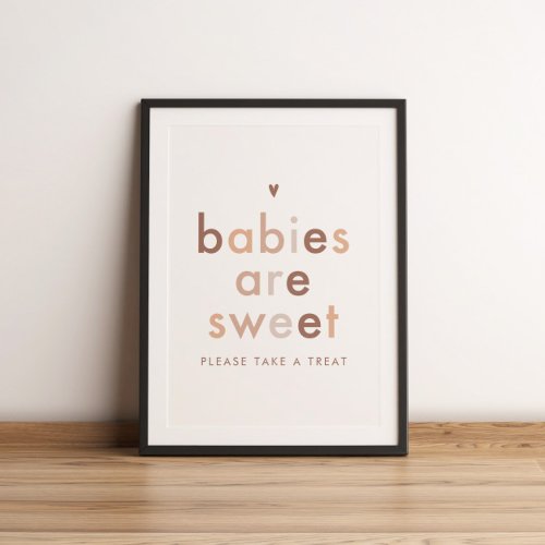 Modern Gender Neutral Babies are Sweet Table Poster