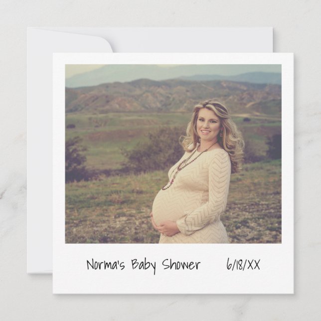 Modern Gender Neutral Photo Baby Shower Invitation (Front)