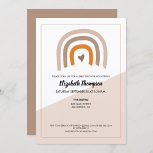 Modern Gender Neutral Rainbow Baby Shower Invitati Invitation