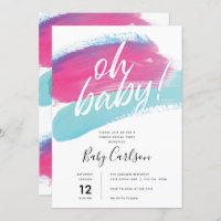 Modern Gender Reveal Invitation