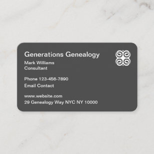 Modern Genealogy Theme Bui Business Card