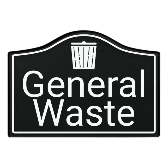 Modern General Waste Vacation Rental Sign (Small Crest Front)