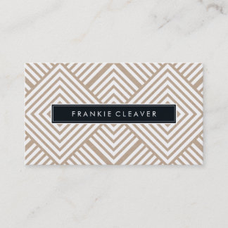 MODERN GEO DIAMOND PATTERN trendy simple kraft Business Card