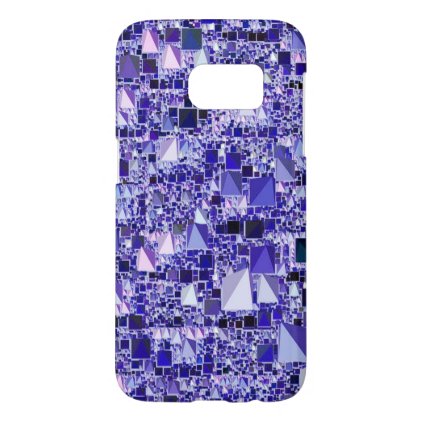 modern geo fun, blue samsung galaxy s7 case