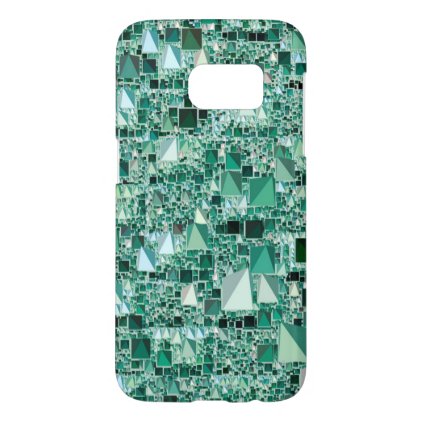 modern geo fun, teal samsung galaxy s7 case