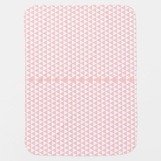 MODERN GEO PATTERN trendy triangle white pink girl Receiving Blanket (Front)