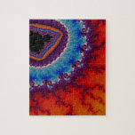 Modern Geode Jigsaw Puzzle<br><div class="desc">I created this fractal - a mathematical pattern based off of nature - and then modified it until I came up with an image I love. The names I get for my fractals are the first things that pop into my head once I've finished a piece. The rich colors -...</div>