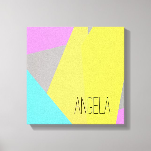 modern geometric abstract add a name wall art (Front)