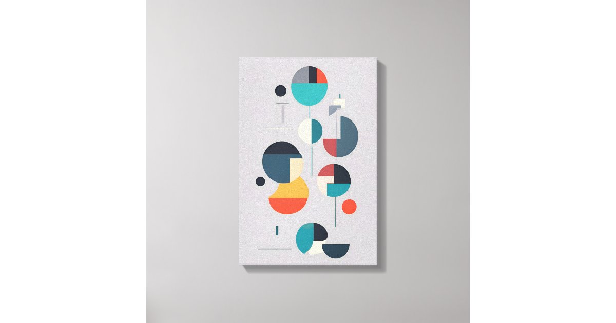 Modern Geometric Abstract Art - Minimalist Design Canvas Print | Zazzle