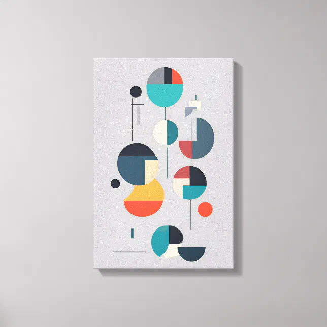 Modern Geometric Abstract Art - Minimalist Design Canvas Print | Zazzle