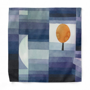 Modern Geometric Abstract Blue Orange Klee Bandana