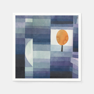 Modern Geometric Abstract Blue Orange Klee Napkins