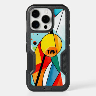 Modern Geometric Abstract Bright Colors iPhone 16 Pro Case