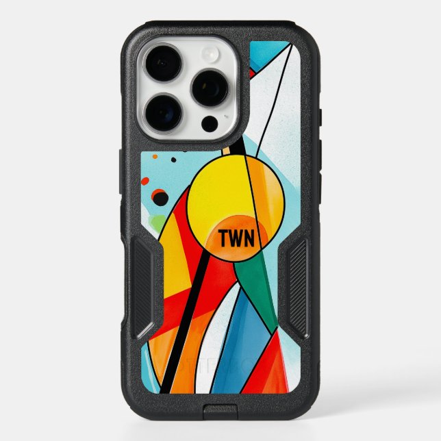 Modern Geometric Abstract Bright Colors Otterbox iPhone Case (Back)