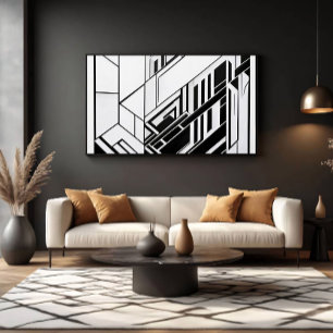 Modern Geometric Abstract Canvas Print