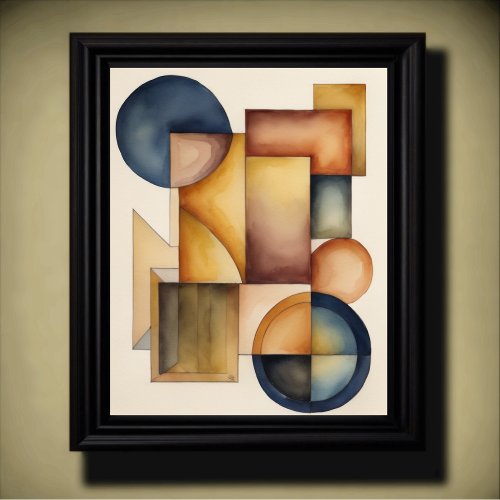 Modern Geometric Abstract Design 45 Poster