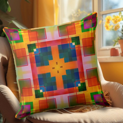 Modern Geometric Abstract Design Pillow