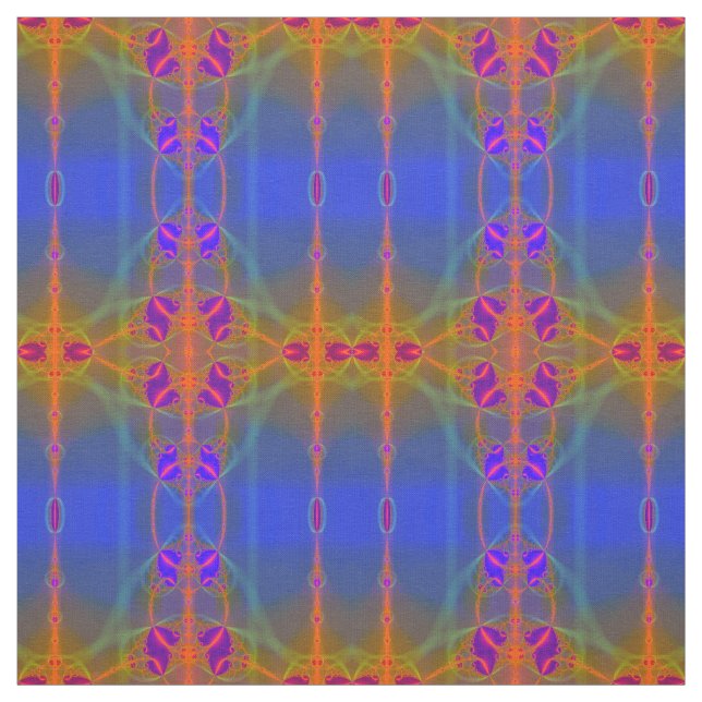 Modern Geometric Abstract Fractal Pattern Fabric (Swatch)