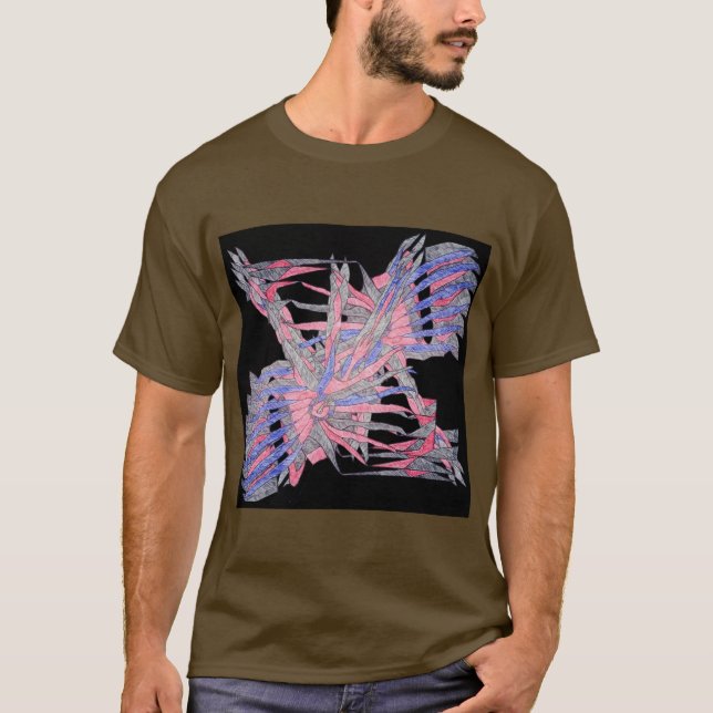Modern Geometric Abstract Men’s Art Tee (Front)
