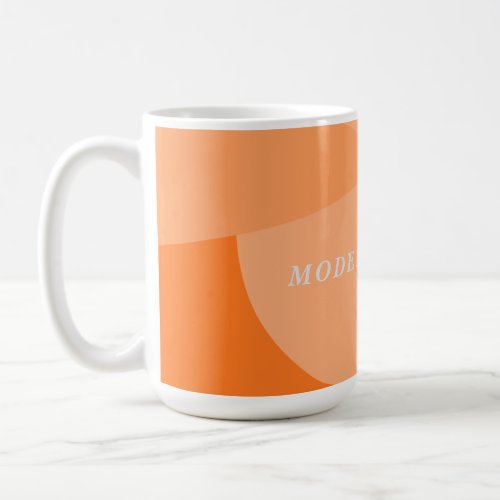 Modern geometric abstract orange custom office coffee mug