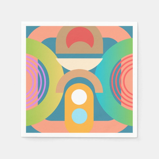 Modern Geometric Abstract Party Design Napkins (Front)