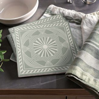 Modern Geometric Abstract Pat#23 Green ID1192