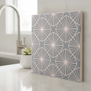 Modern Geometric Abstract Pat#24 Warm Gray ID1192 Ceramic Tile