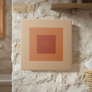 Modern Geometric Abstract Pat#6 Warm Colors ID1192 Ceramic Tile