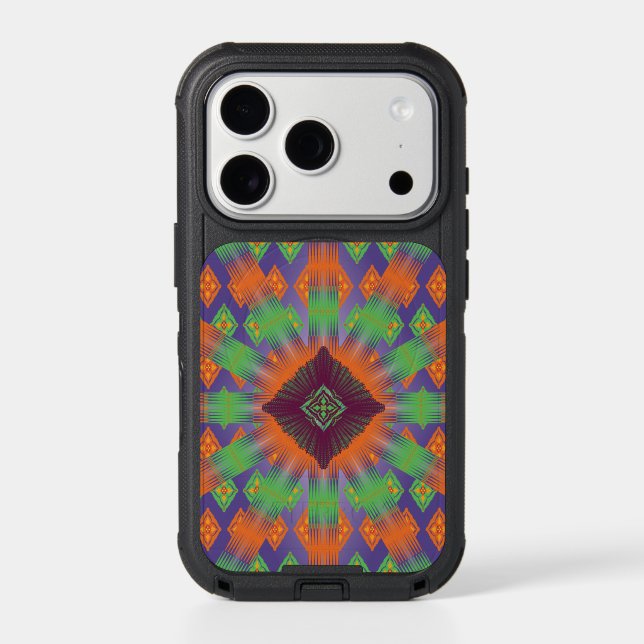 Modern Geometric Abstract Pattern iPhone 17 Pro Ma (Back)