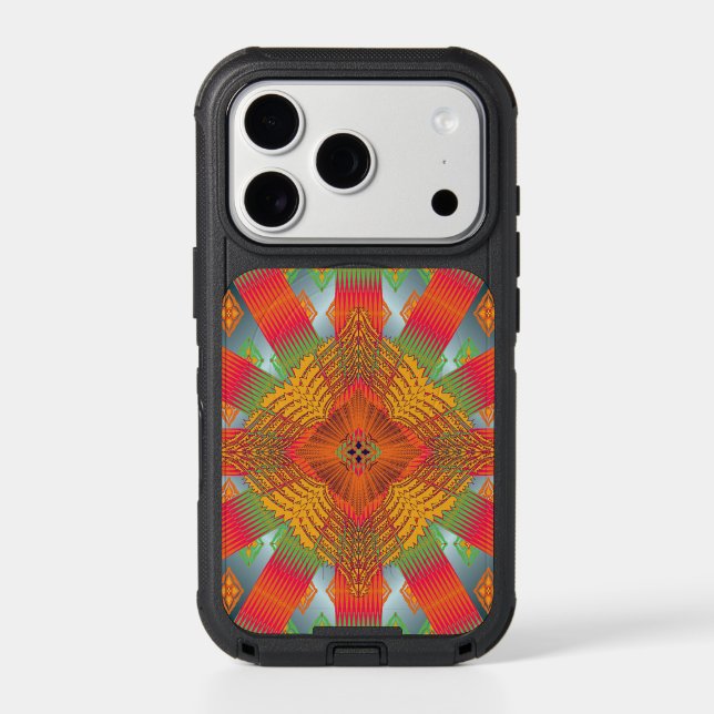 Modern Geometric Abstract Pattern iPhone 17 Pro Ma (Back)
