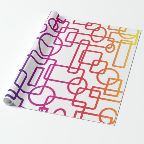 MODERN GEOMETRIC ABSTRACT PATTERN WRAPPING PAPER