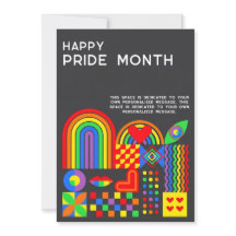 Modern Geometric Abstract Pride Month Rainbow