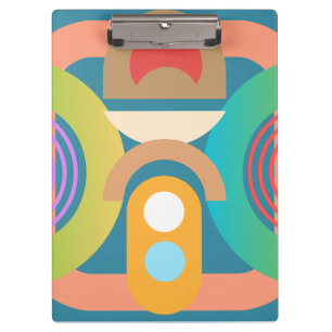 Modern Geometric Abstract – Retro Mid-Century Clipboard
