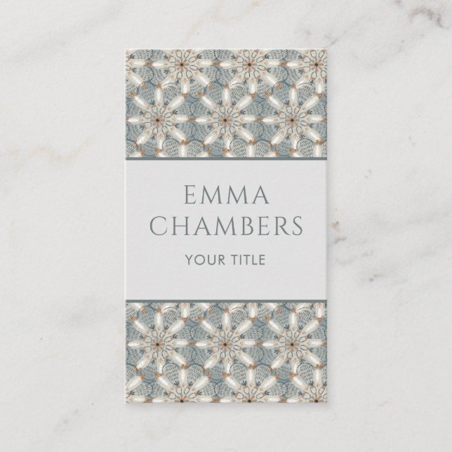 Modern Geometric Abstract Shapes Pattern Business Card (Front)