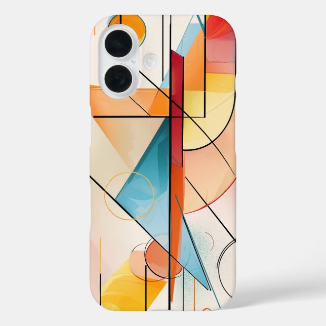 Modern Geometric Abstract Triangle Design Case-Mate iPhone Case (Back)