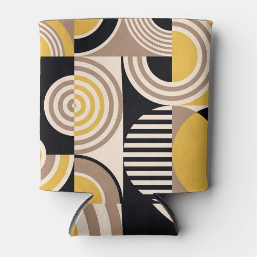 Modern geometric abstract vintage pattern can cooler