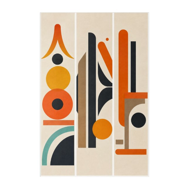 Modern Geometric Abstract Wall Art (Front)
