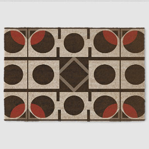 Modern Geometric Abstract With Circles Fiber Doormat